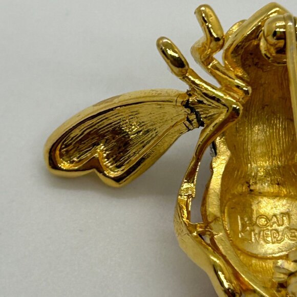 Joan Rivers Patriotic Bee Brooch Stats and Stripes Red White Blue Enamel America - Picture 7 of 12